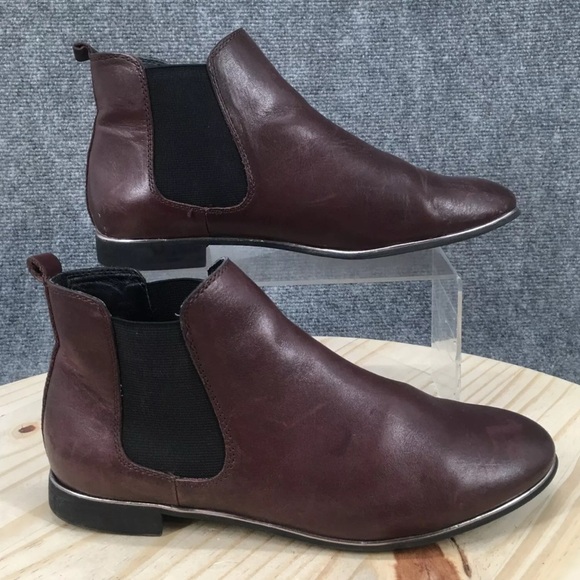 Circus by Sam Edelman Boots Womens 9 Chelsea Maroon Pull On Comfort Ankle Top - Picture 1 of 7